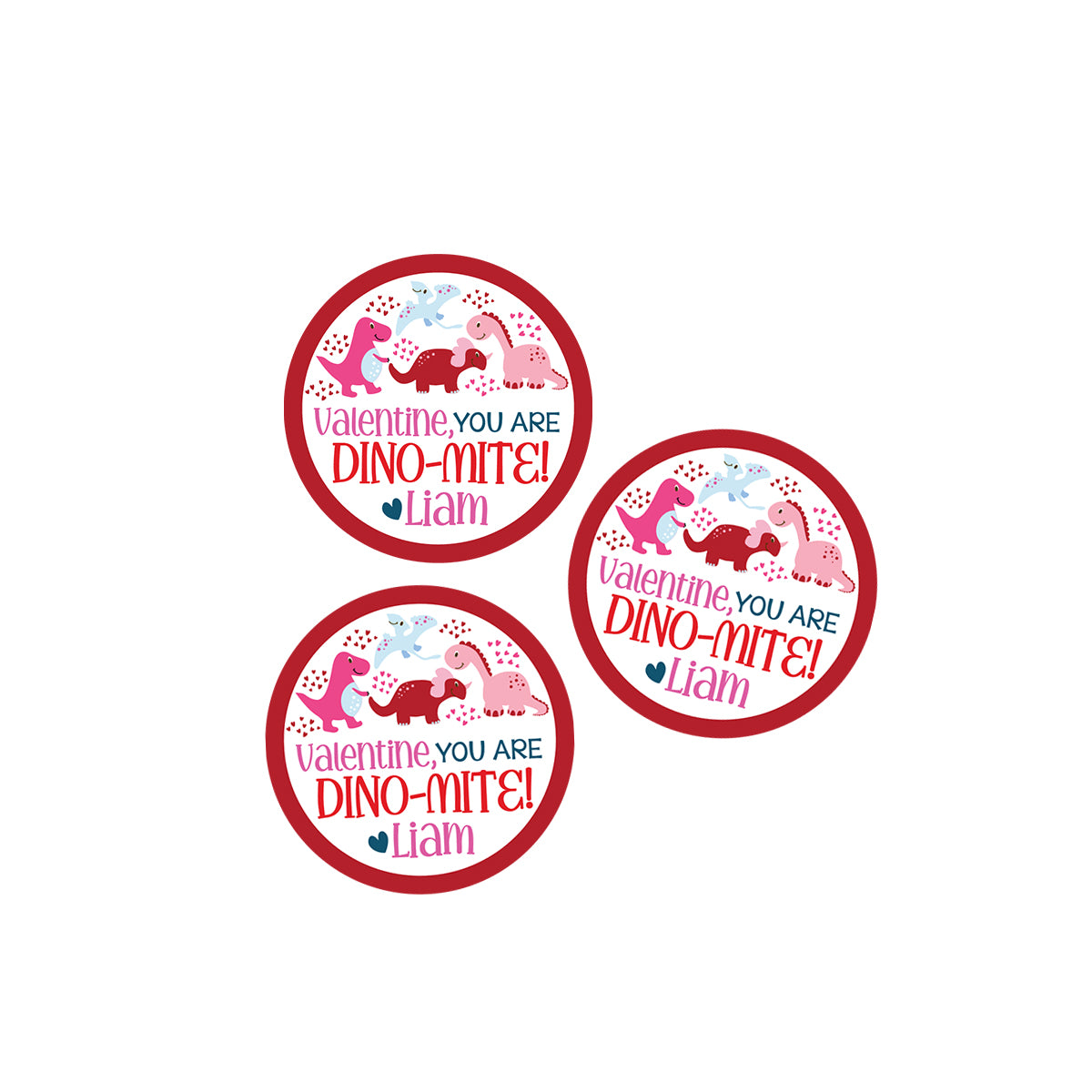 You are Dino-Mite Valentines Day Stickers