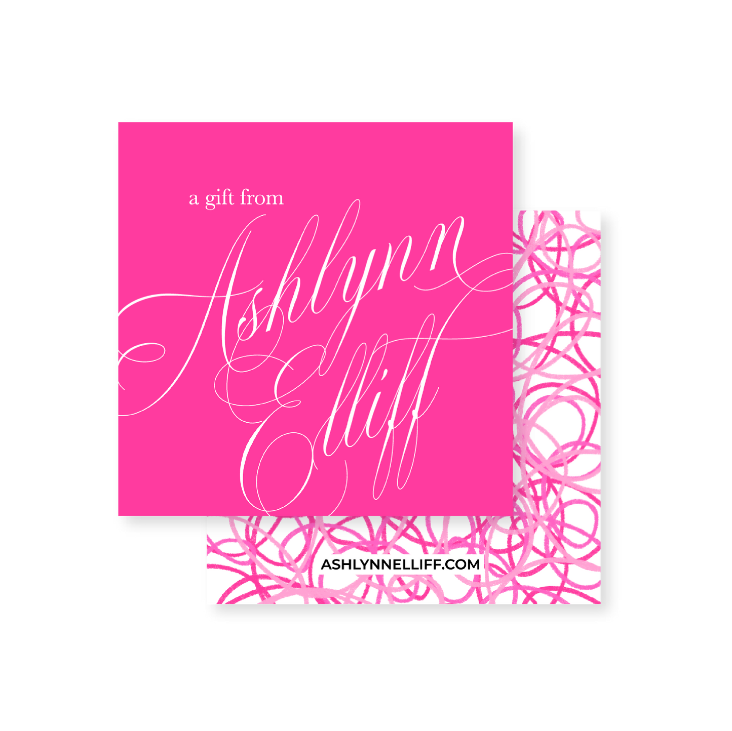 Pink Doodles Gift Tag