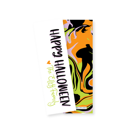 Halloween Marble Extra Skinny Gift Tags