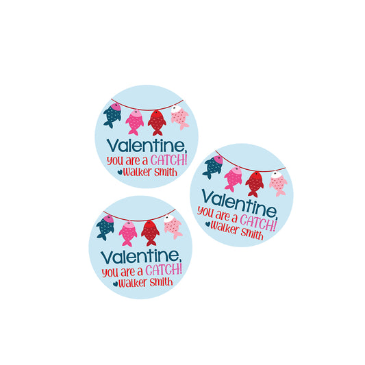 You're a Catch (Fish) Valentines Day Stickers