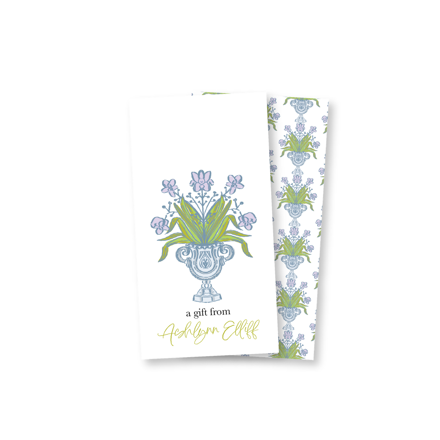 Floral Rectangle Gift Tag