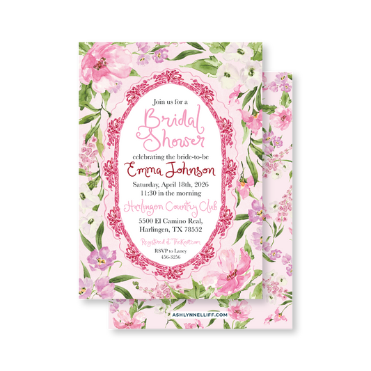 Floral Bridal Shower Party Invitation