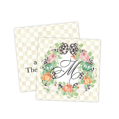 Floral Wreath Halloween/Fall Gift Tag