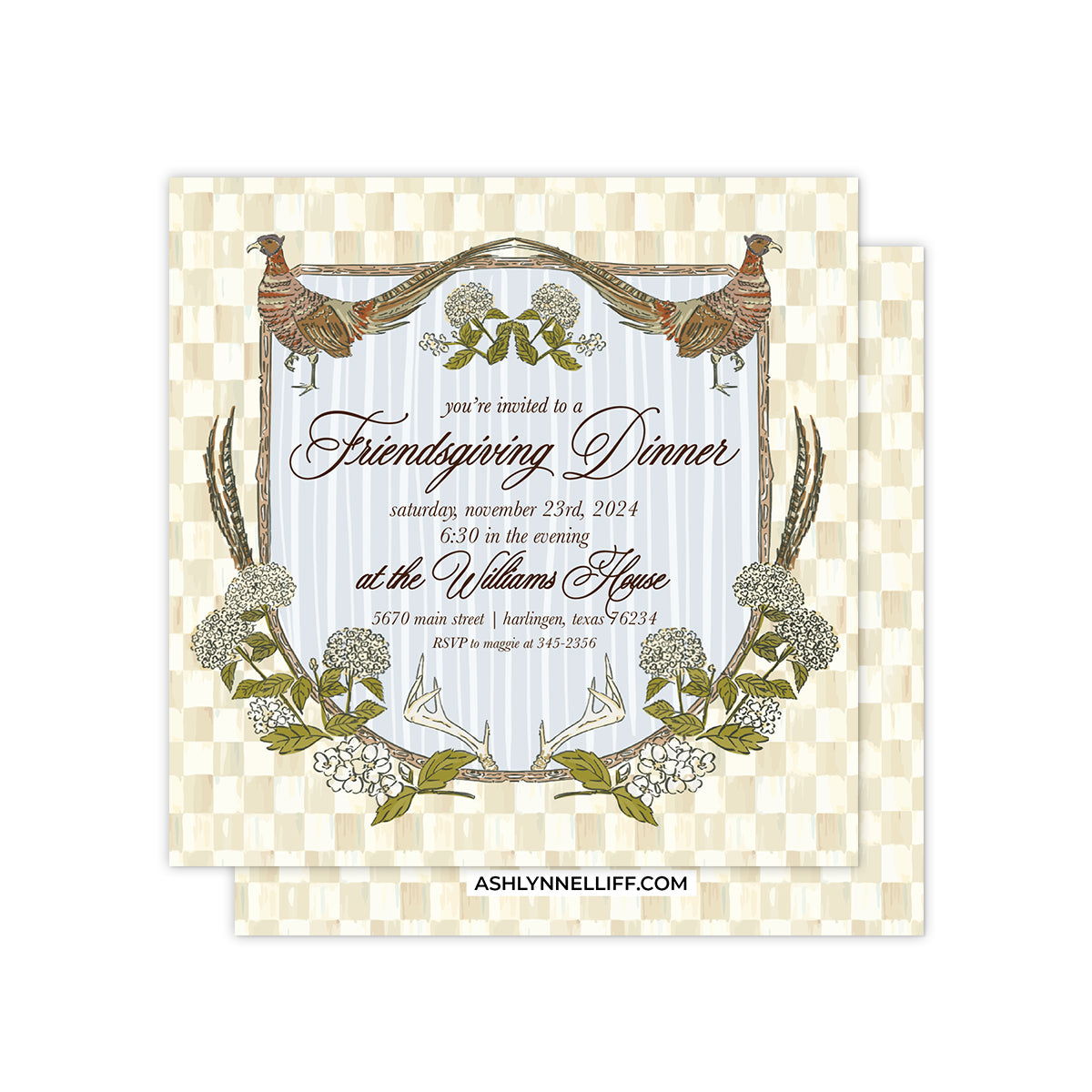 Friendsgiving Dinner Party Invitation