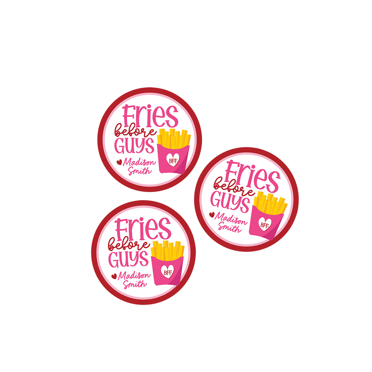 Fries before Guys Valentines Day Stickers
