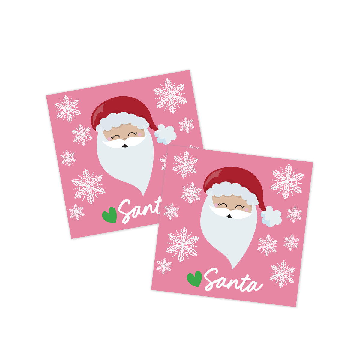 From Santa Pink Holiday Gift Tag