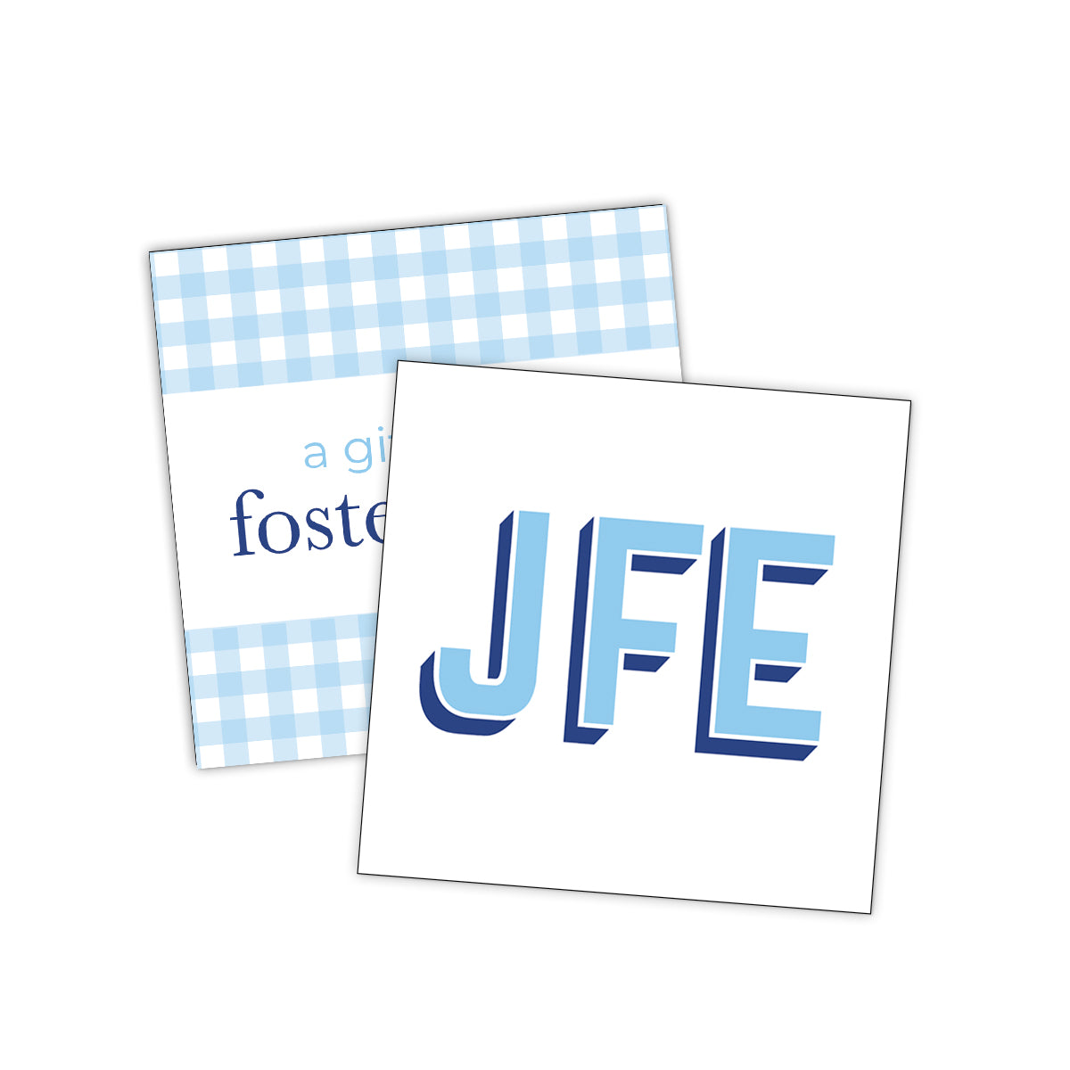 Monogram Block No. 1 Gift Tag