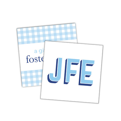 Monogram Block No. 1 Gift Tag