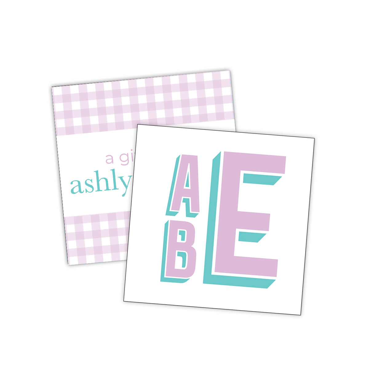 Monogram Block No. 2 Gift Tag
