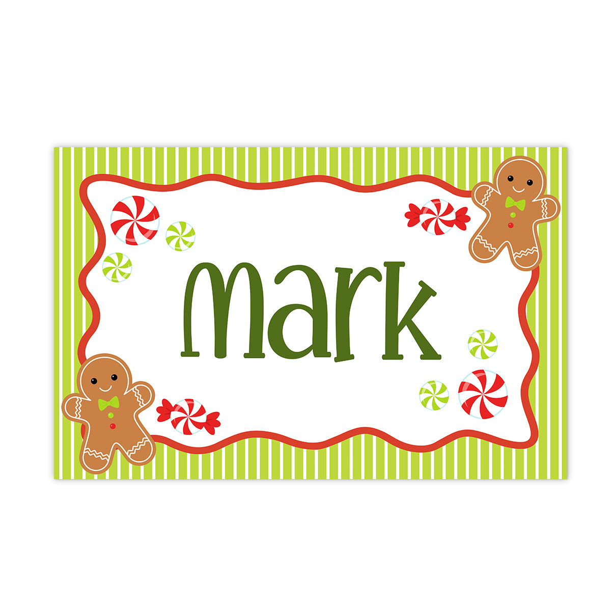 Gingerbread Kids Activity Holiday Laminated Placemat