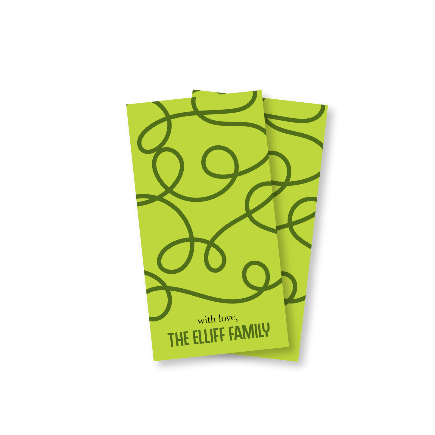Green Gift Rectangle Gift Tag