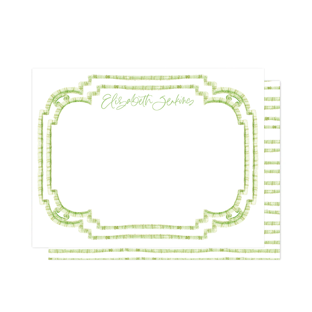 Green Floral Stationery