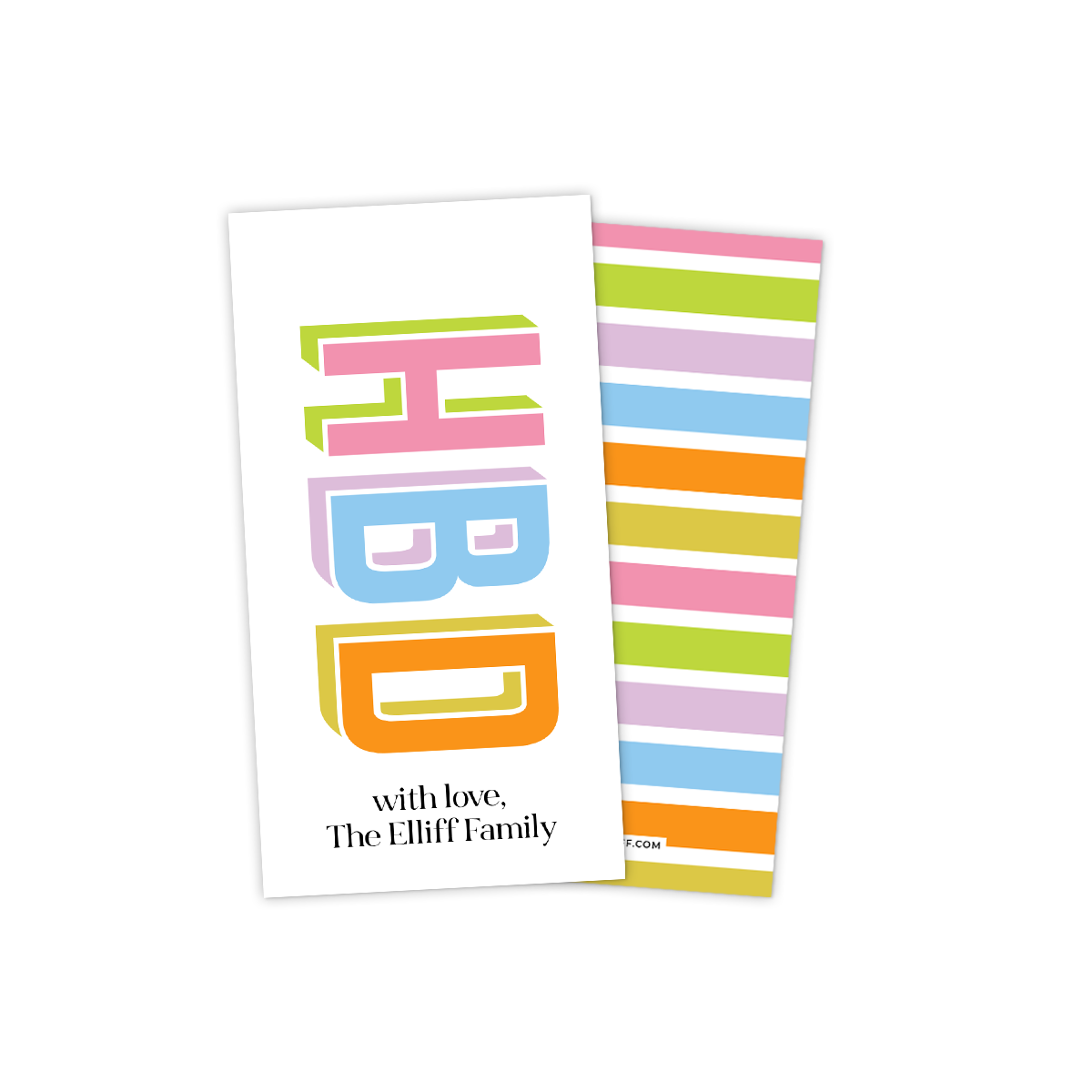 HBD (Happy Birthday) Rectangle Gift Tag