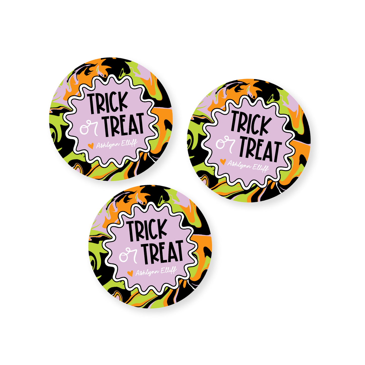 Halloween Marble Stickers