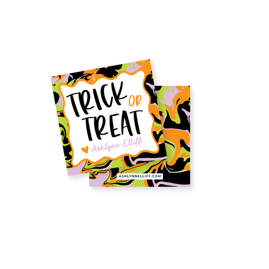 Halloween Marble Gift Tag