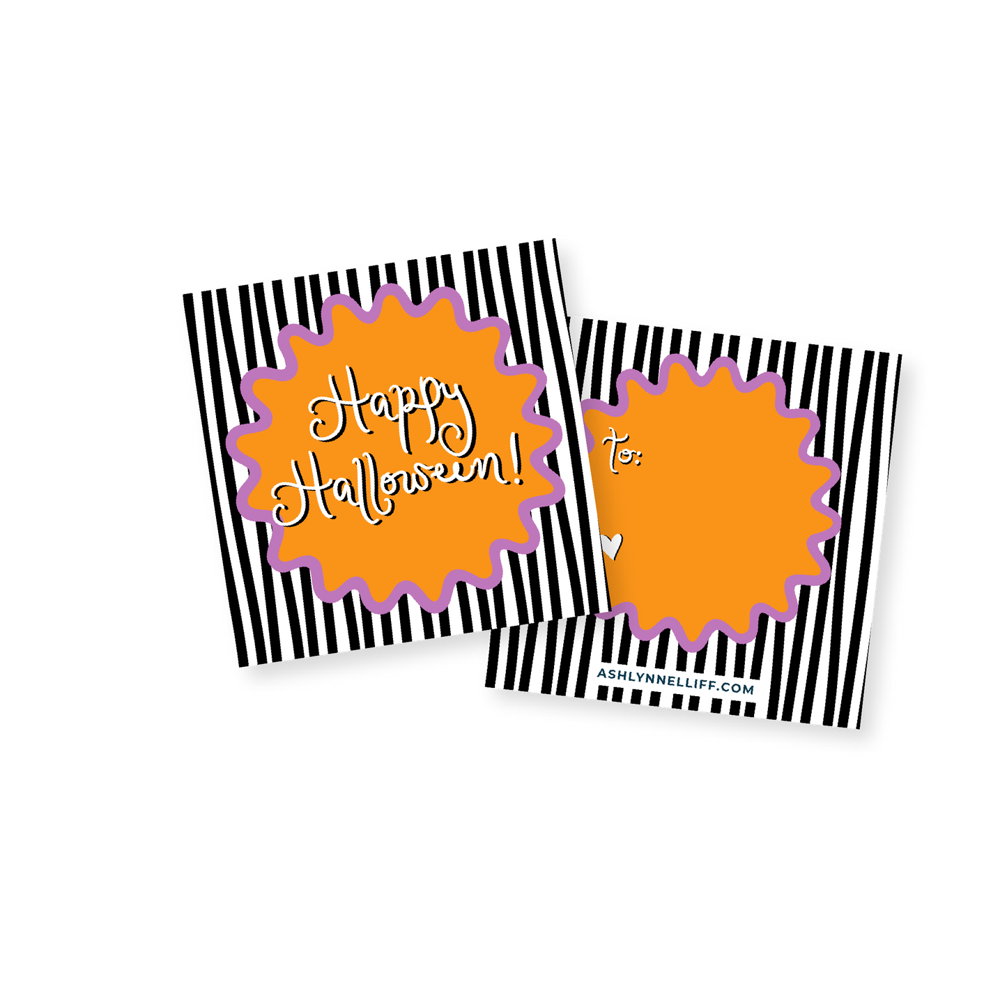 Halloween Stripe Gift Tag