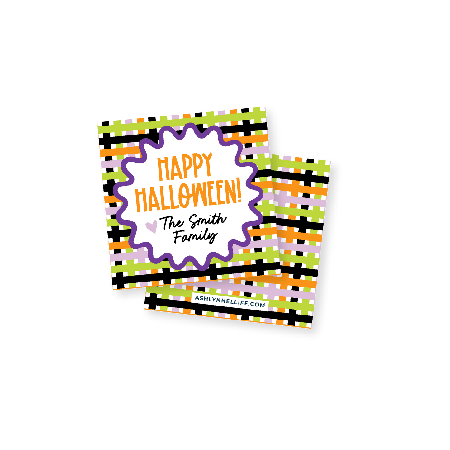 Halloween Plaid Gift Tag