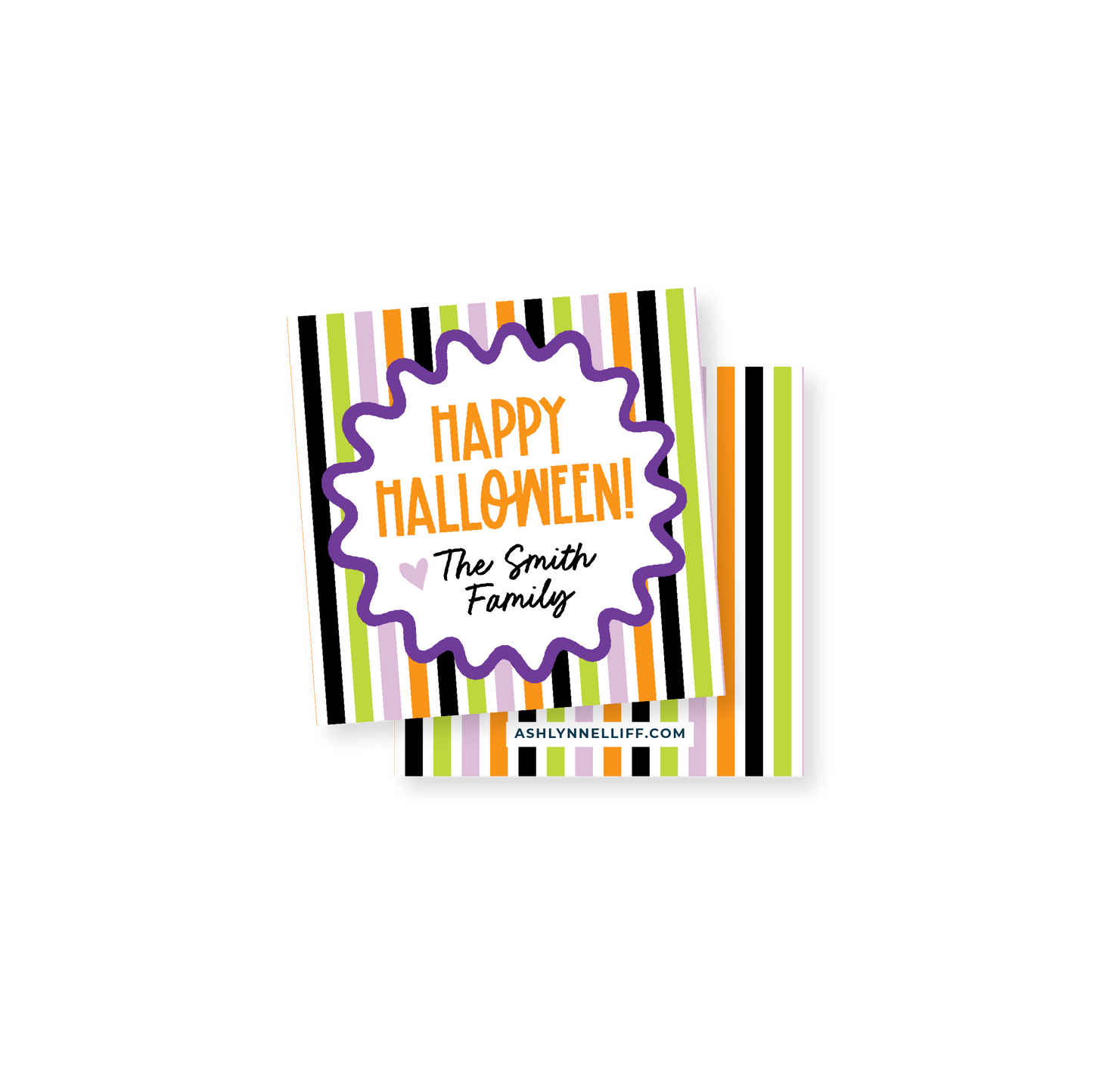 Halloween Stripe Gift Tag