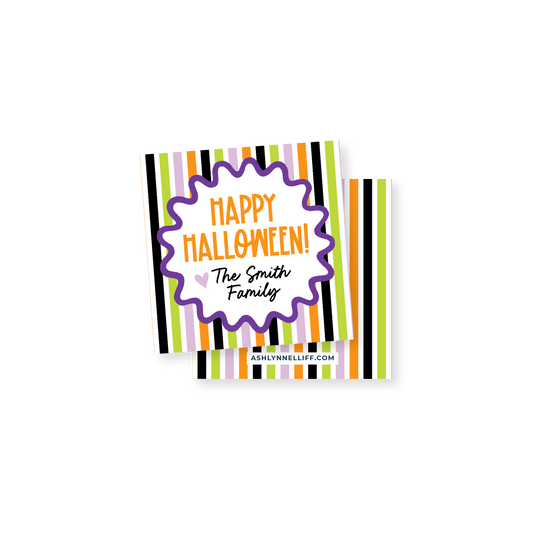 Halloween Stripe Gift Tag