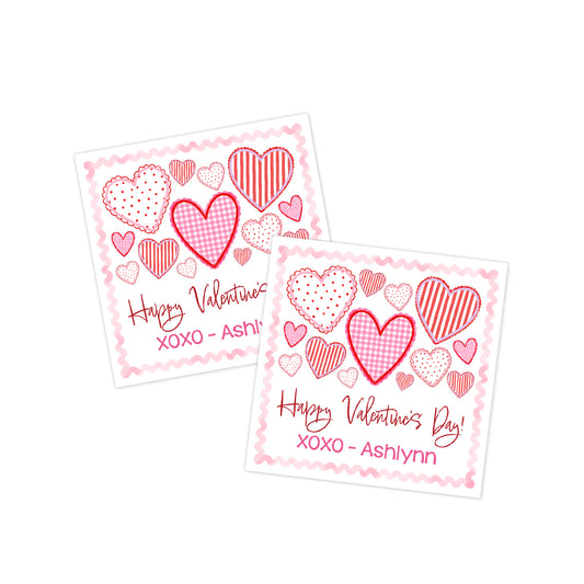 Happy Valentines Day (Hearts) Tag