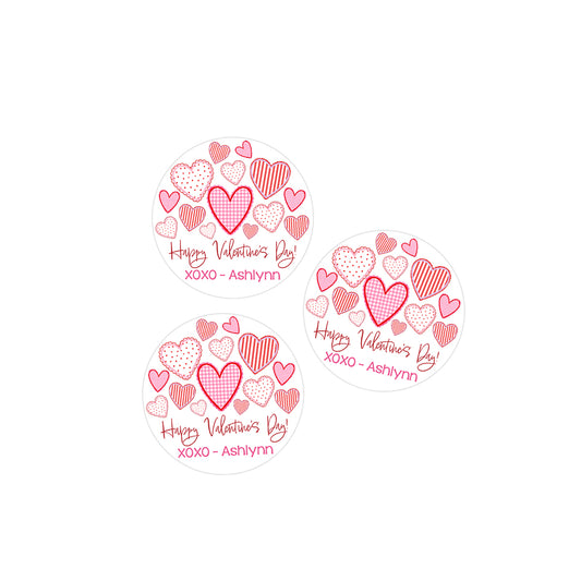 Happy Valentines Day (Hearts) Stickers