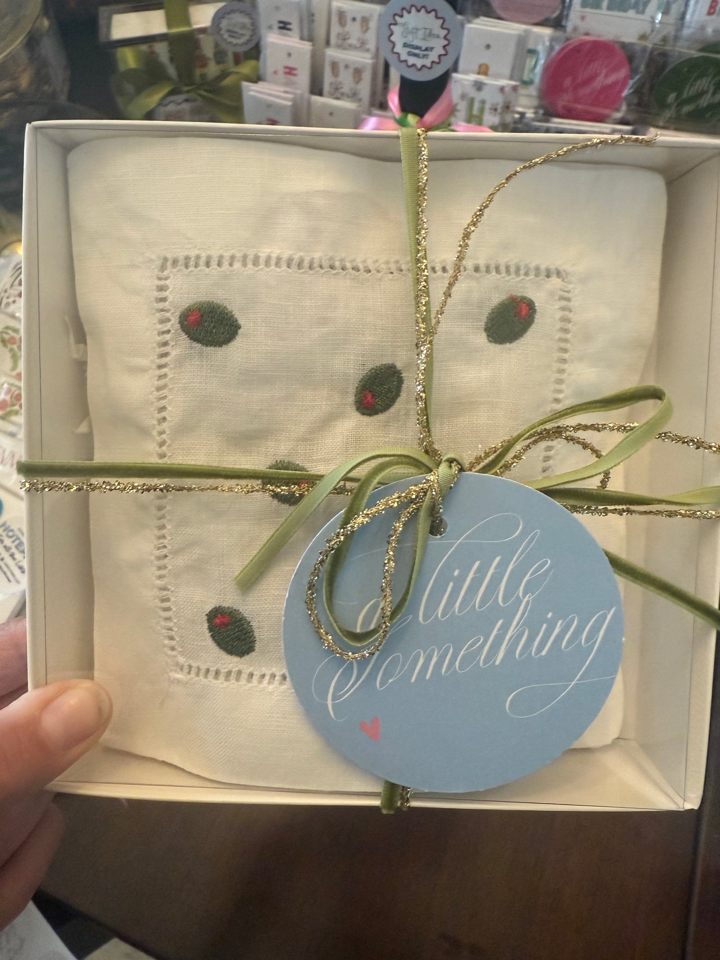 Olive Cocktail Napkins