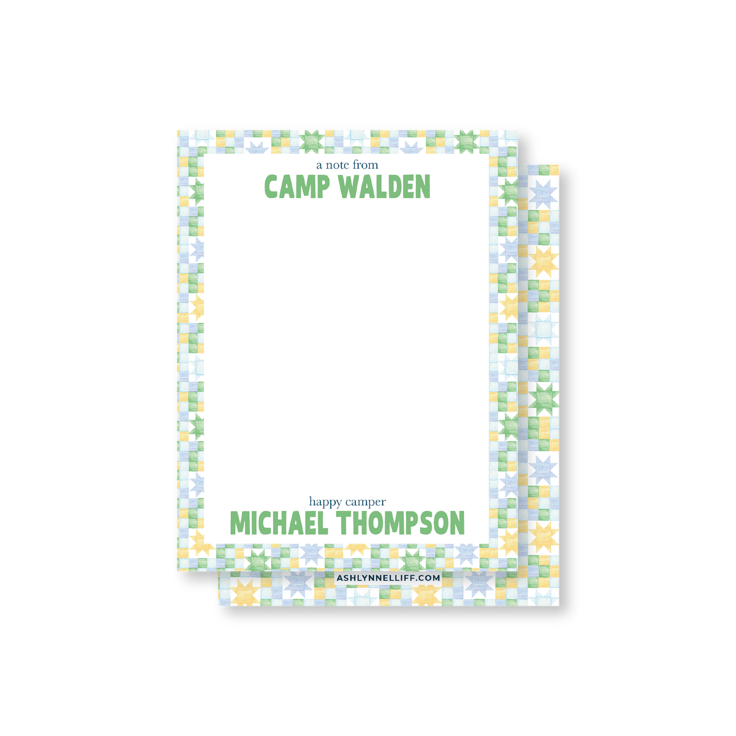 Camp Blue No. 2 Stationery