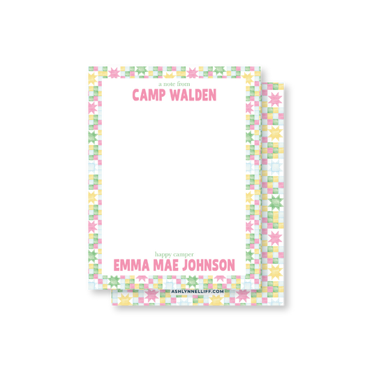 Camp Pink No. 2 Stationery