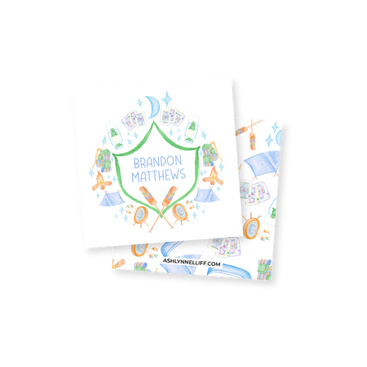 Camp Blue Gift Tag