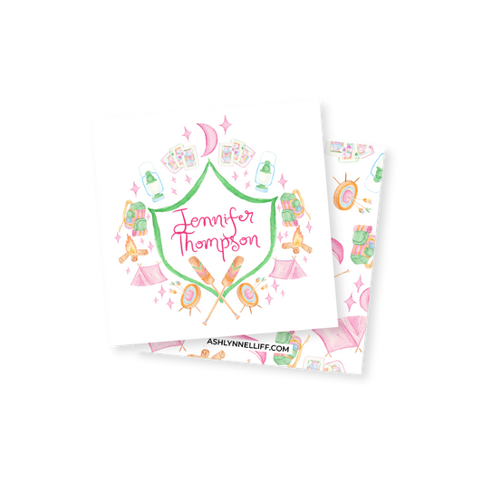 Camp Girl Gift Tag