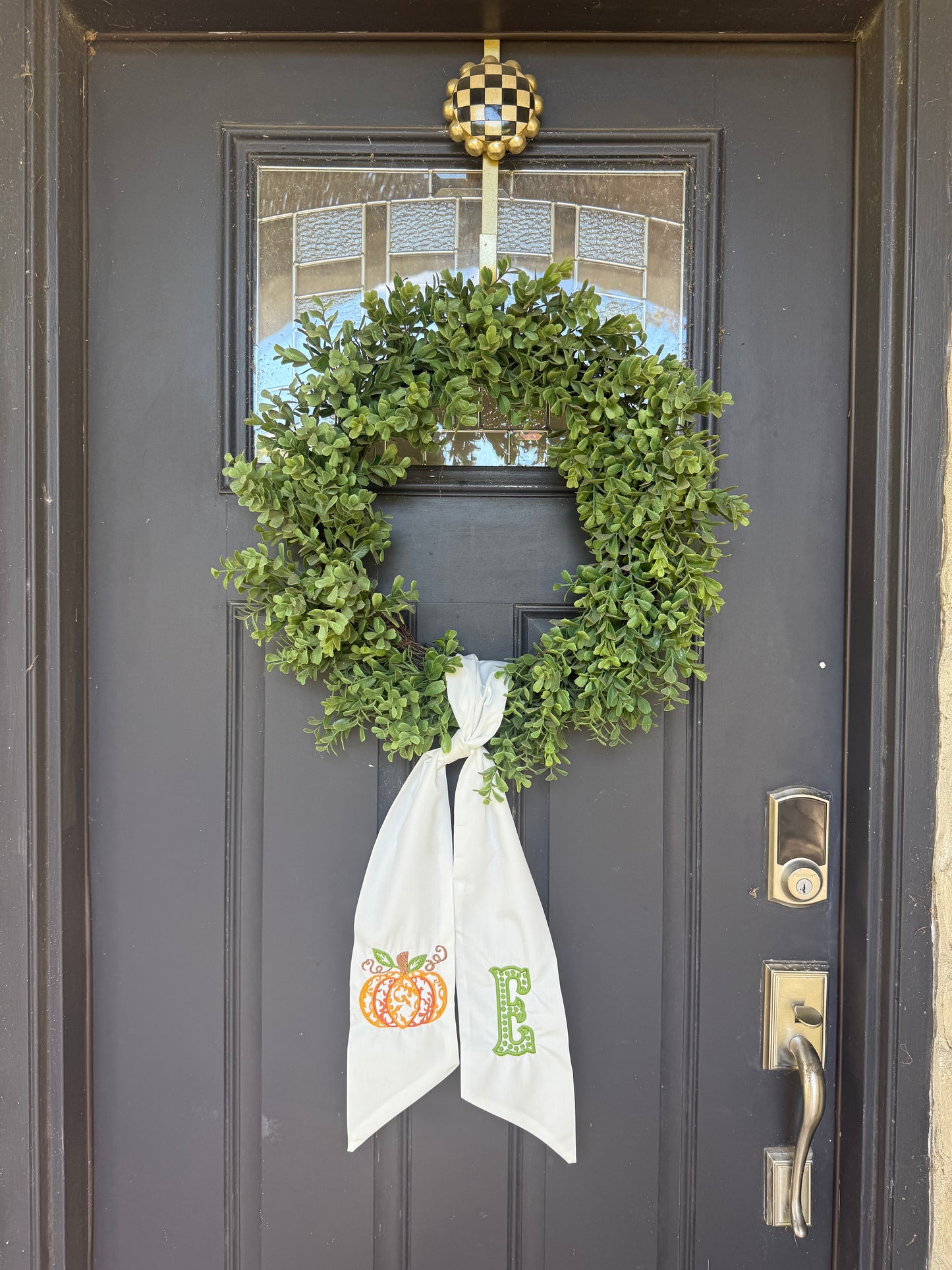 Wreath Sashes (White & Burlap)