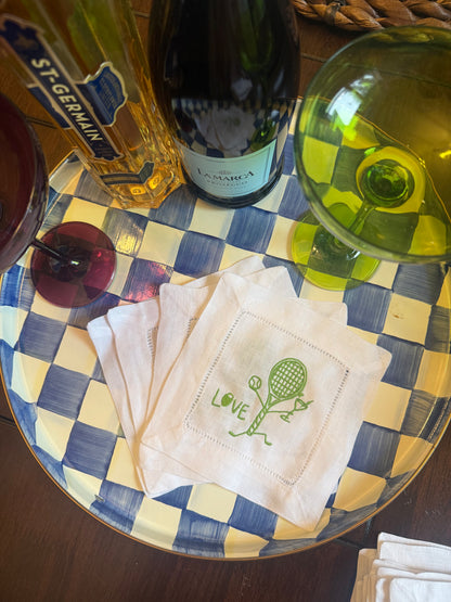 Love Tennis Happy Hour Cocktail Napkins