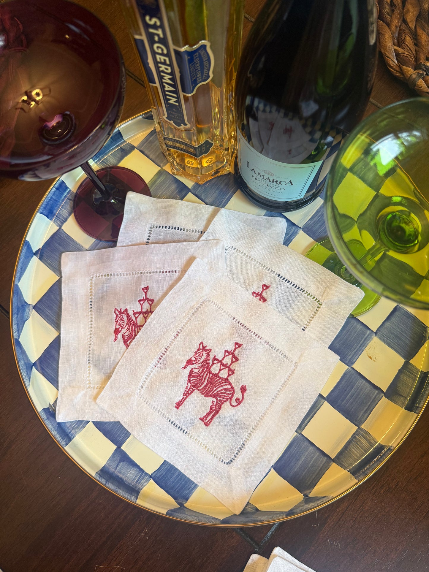 Zebra Happy Hour Cocktail Napkins
