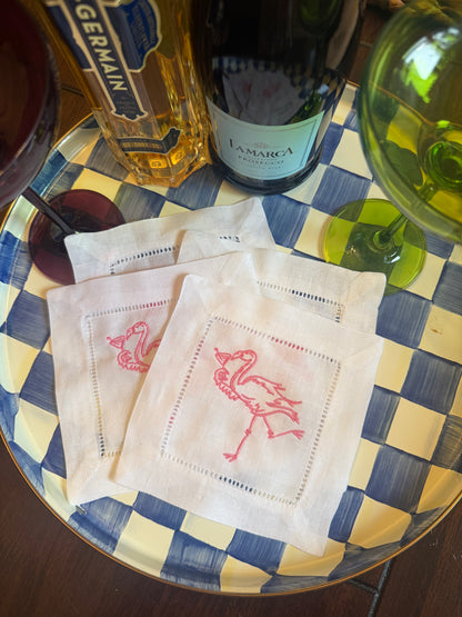 Flamingo Happy Hour Cocktail Napkins