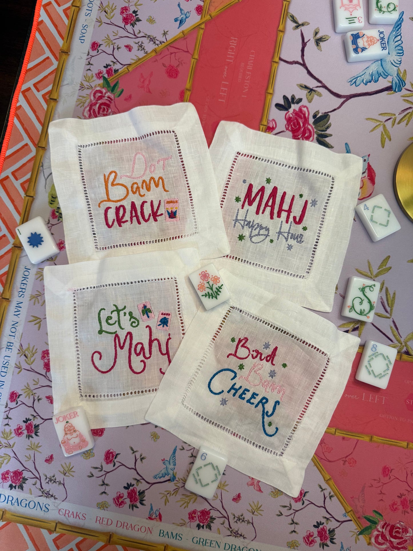 Bird Bam Cheers Mahjong Cocktail Napkins