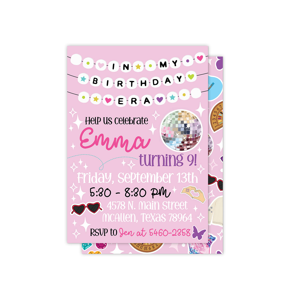 In my Birthday Era Party Invitation