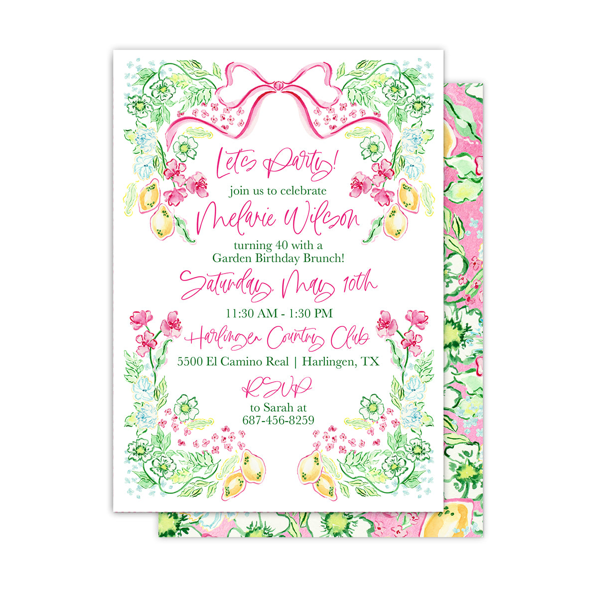 Lily Fun Party Invitation
