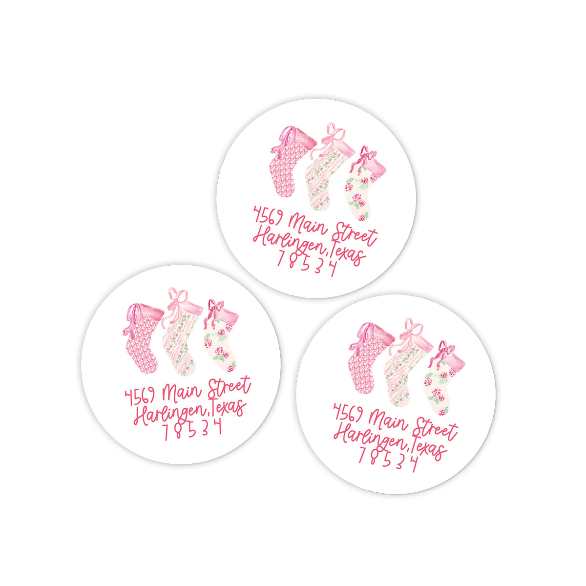 Love Shack Stockings Return Address Holiday Stickers