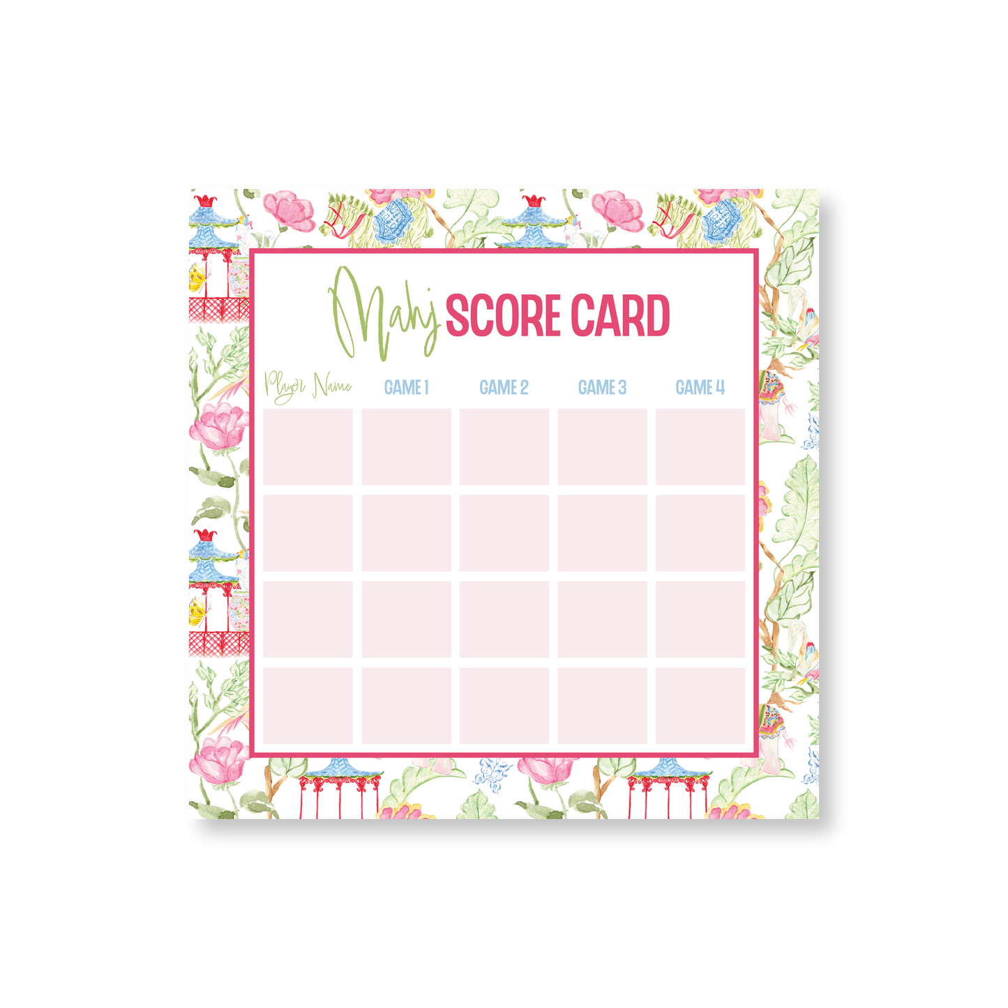 Mahjong No. 2 Game Card Notepads