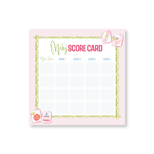 Mahjong No. 3 Game Card Notepads