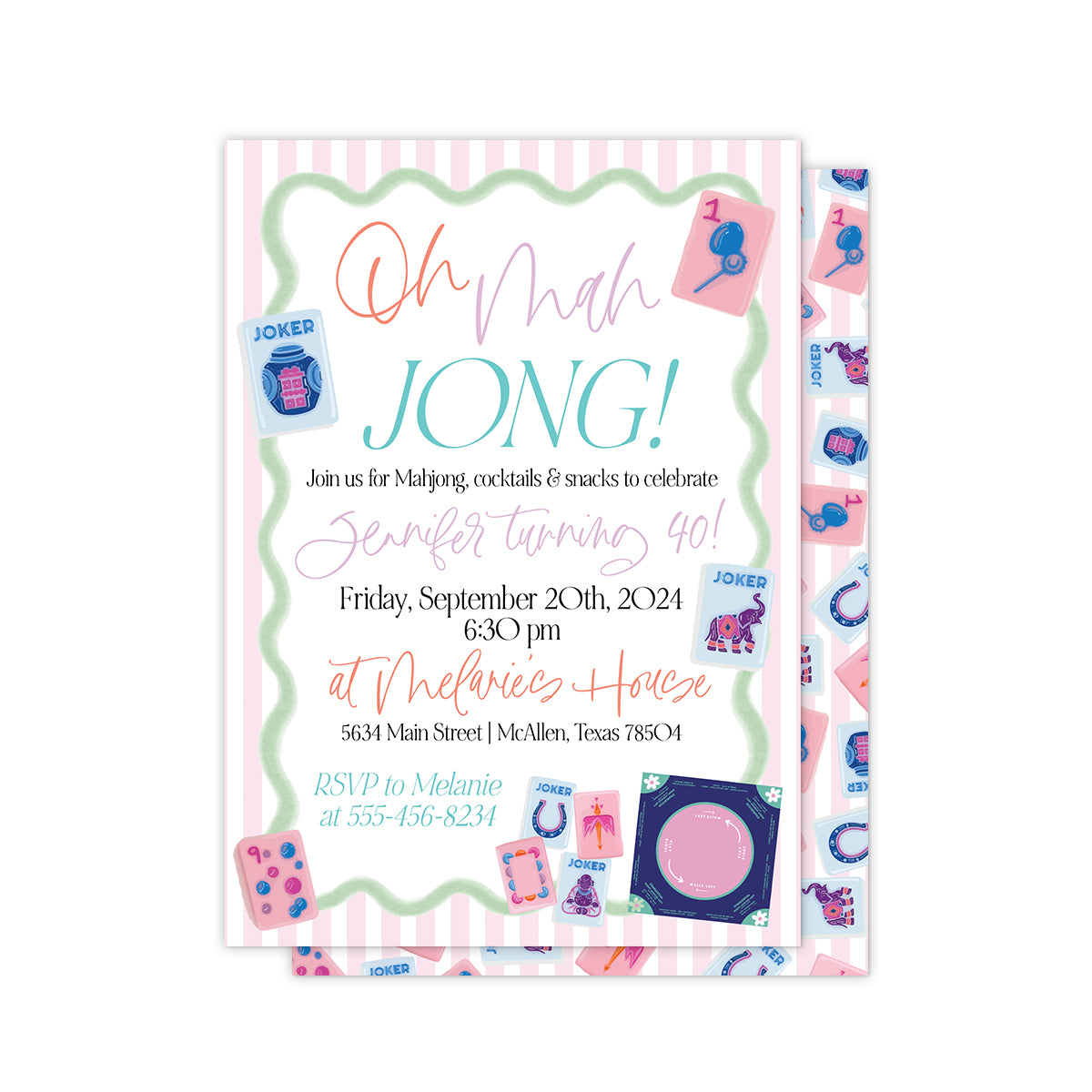 Oh Mah Jong! Party Invitation