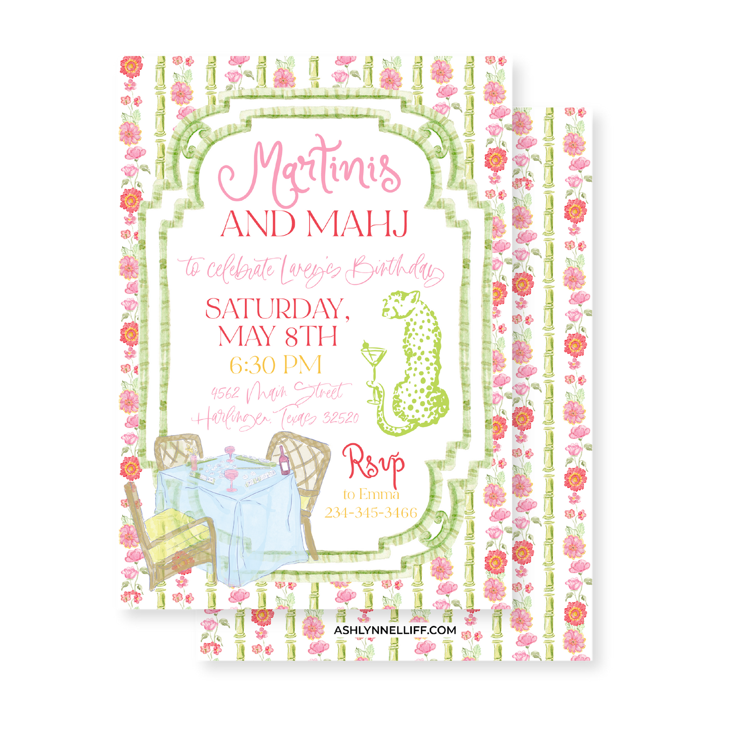 Martinis & Mahj Party Invitation