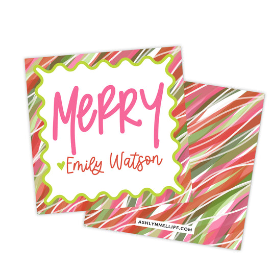 "Merry" Holiday Gift Tag