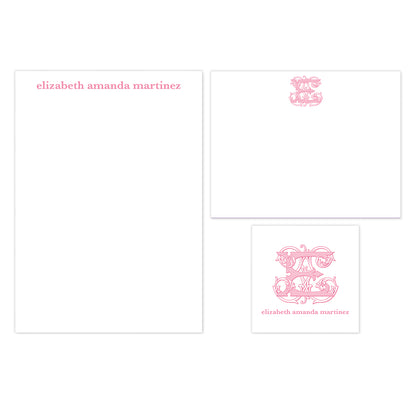 Name & Initial (Notepad, Stationery & Gift Card) Gift Set