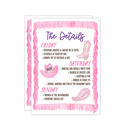Nashville Bash Bachelorette Party Invitation
