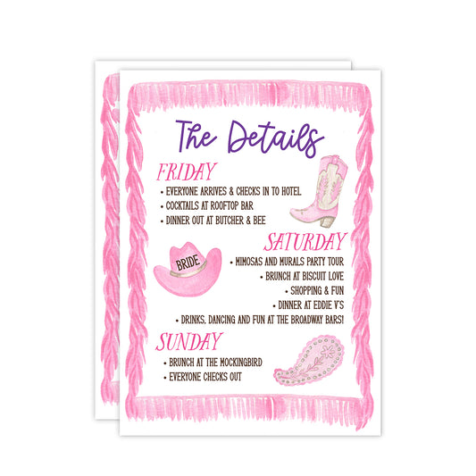 Nashville Bash Bachelorette Party Invitation