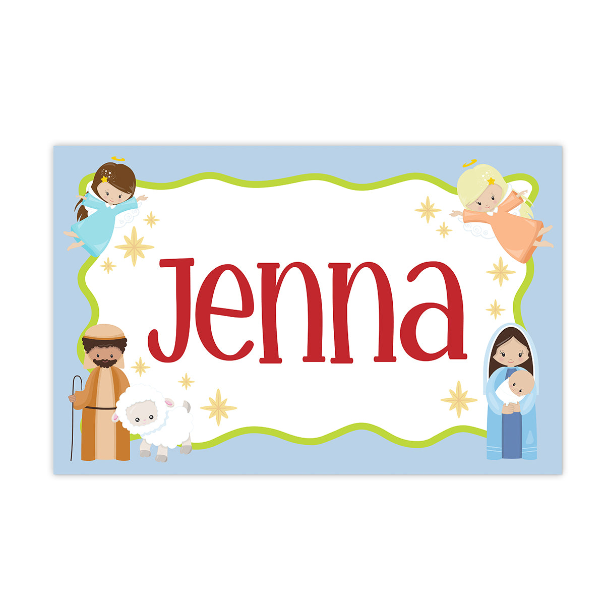Nativity Kids Activity Holiday Laminated Placemat