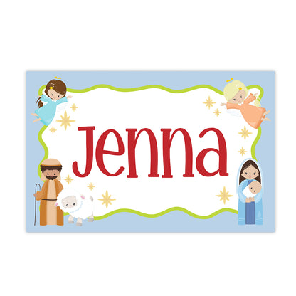 Nativity Kids Activity Holiday Laminated Placemat