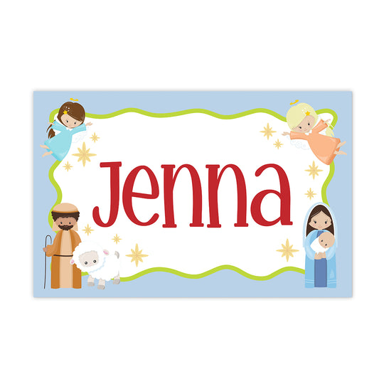 Nativity Kids Activity Holiday Laminated Placemat