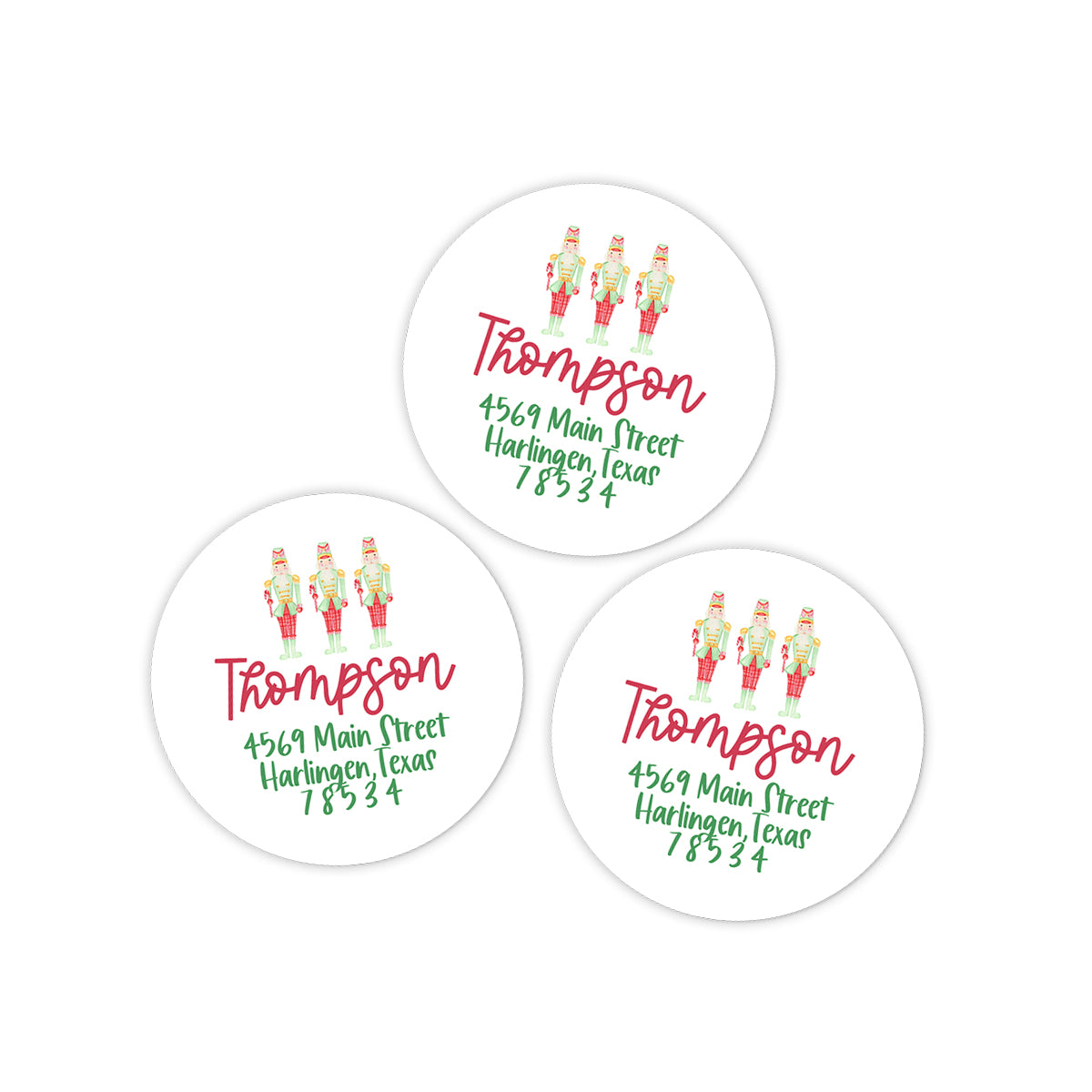 Nutcracker Return Address Holiday Stickers